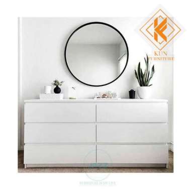 Cermin Dinding bundar jati