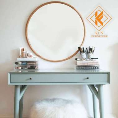 cermin dinding bulat cermin tembok minimalis cermin kayu jati