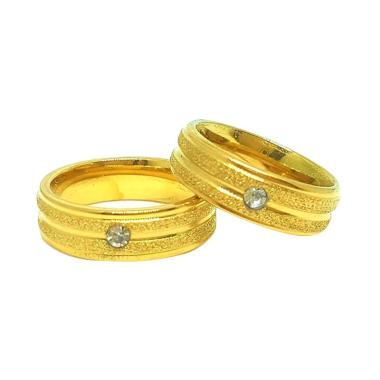 Lila CT39 Titanium Cincin Couple [Male Size 18/Female Size 16]