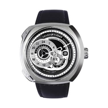 Sevenfriday Q1-01 Q-Series Automatic Miyota 8219 Leather Strap Jam Tangan Wanita - Black Black