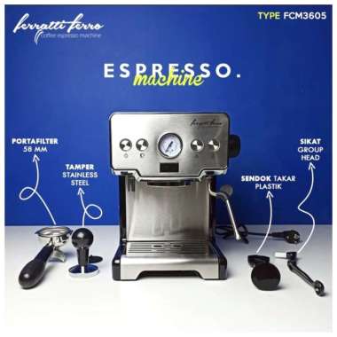 Jual Coffee Espresso Machine Ferratti Ferro Fcm3605 Mesin Kopi Fcm-3605 - Hitam Multicolor
