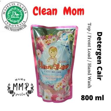 Clean Mom Liquid Detergent Front & Top Load / Deterjen Cair Matic / Sabun Mesin Cuci Refill 800 ML