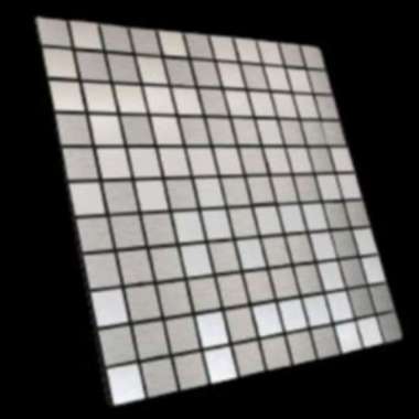 Wallpaper Stiker Dinding 3D Wall Panel 30x30cm Motif KOTAK WD1 SILVER