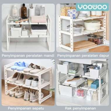Rak Susun Penyimpanan Bawah Wastafel / Rak Sepatu / Rak Dapur ORIGINAL 100 % Multicolor