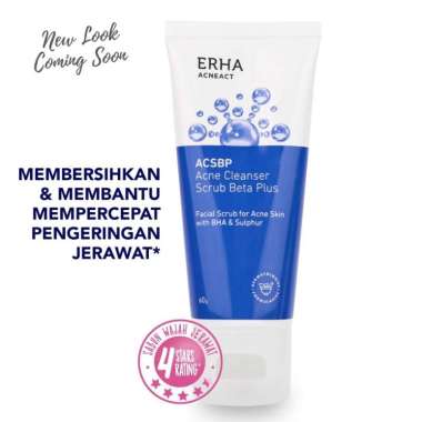 ERHA Acne Cleanser Scrub Beta Plus (ACSBP) 60g - Sabun Pembersih Muka Berjerawat - Sabun Cuci Muka K