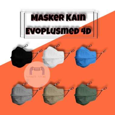 Masker kain evo 4D safety masker convex - Navy Multicolor - Multicolor