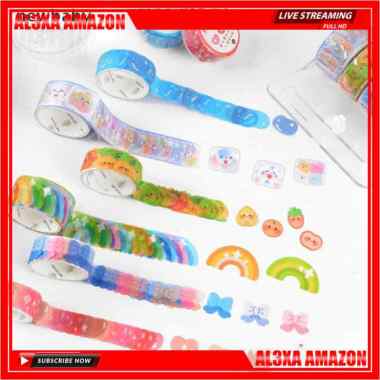 100 Pcsroll Dot Washi Tape Rainbow Fruits Bow Colors Washi Tape