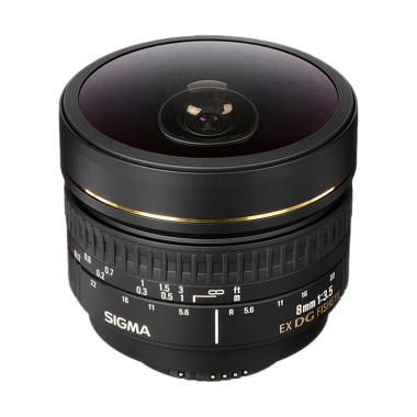 Sigma 8mm f/3.5 EX DG Circular Fisheye Lensa Kamera for Nikon Black