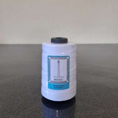 Benang Jahit Karung Polyester Merk Monas Warna Putih 150gr