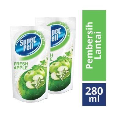 SuperPell Pembersih Lantai Pel Lantai Harum & Wangi Japanese Apple & Peony [280 mL] isi 2 Pcs