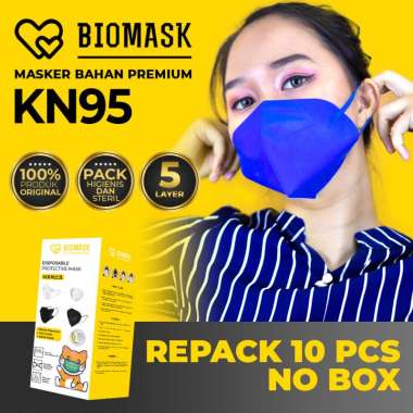 BIOMASK - Masker KN95 5 PLY - 10 Pcs BISA PILIH WARNA YA - Hitam / Putih / Orange / Merah / Abu / Un
