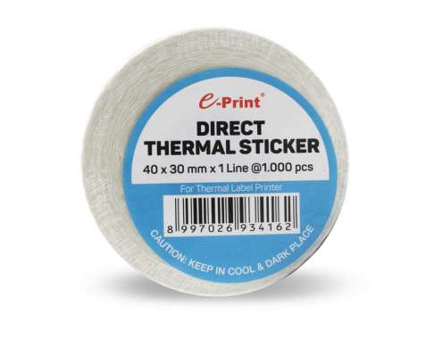 e-Print Direct Thermal Sticker Label Barcode 40 x 30 mm