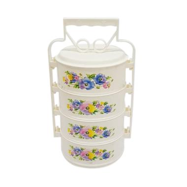 Lion Star Plastik Rantang - White [4 Susun] White