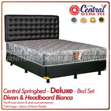 Spring Bed Central Deluxe Bed Set Headboard Bianca 120 x 200