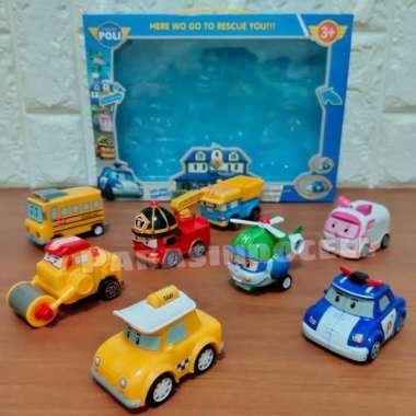 Mainan Set Robocar Poli Pullback Action