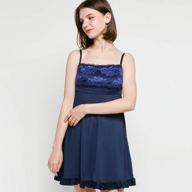 VALENTINE SECRET 686280000019 Bruna Chemise Sleepwear Wanita - Navy