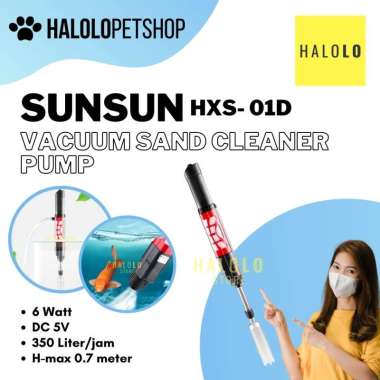 Cleaner Pump Aquarium Penguras Air Sand Cleaner Vacum SUNSUN HXS-01D