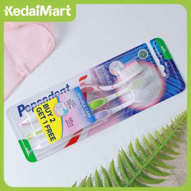 Pepsodent Double Care Sensitive Sikat Gigi Soft Mutipack Isi 3