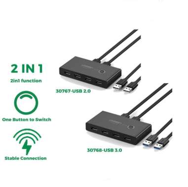 Adapter HUB PC 4 Port USB UGREEN Sharing Switch Box USB 2.0 / 3.0 30767-USB 2.0