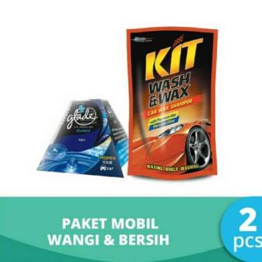 PAKET MOBIL BERSIH DAN WANGI KIT WASH Mobil Wangi & Bersih Kit Wash + Wax Car Shampoo Gl
