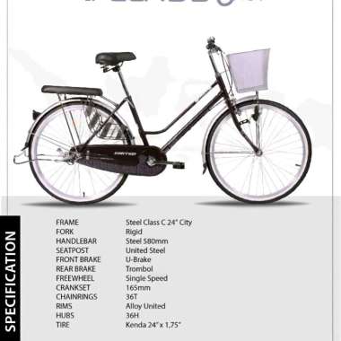 Sepeda Mini CTB Keranjang 26 Inch UNITED CLASS C New Steel Hi-Ten Purple