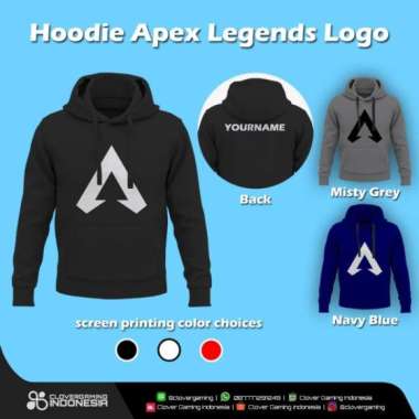 Hoodie Apex Legends Logo - Jaketr Gaming Esports Apparel L Navy