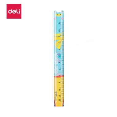 Deli Eg00902 Cartoon School Drafting Ps Slim Ruler Penggaris 12 Cm
