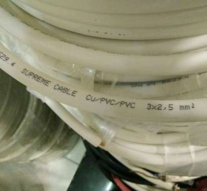 Kabel NYM ukuran 2 x 1,5 merk Supreme | Harga Eceran Permeter | 2x1,5 1.5 1 5