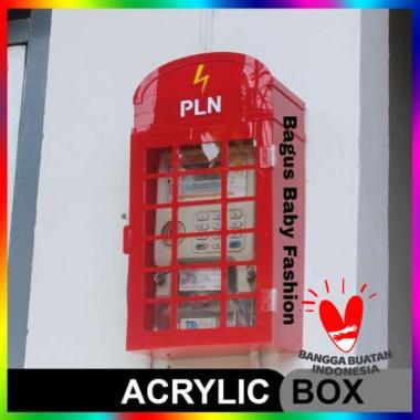 Box Meteran Listrik PLN Token Prabayar Besar Hiasan Dinding Bermanfaat Merah