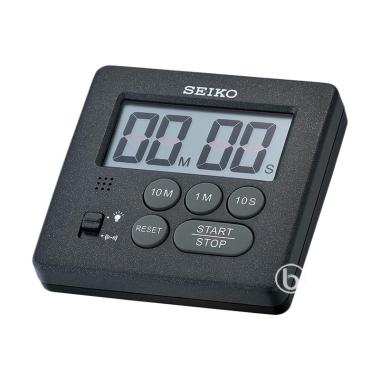 Seiko QHY002K Digital Kitchen Timer LED Light Clock Jam Masak [Original] Black