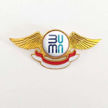 Mulyocreative Wing Logo Wing Kementerian BUMN – Wing Logo Bahan Logam - WING - A [2 pcs]