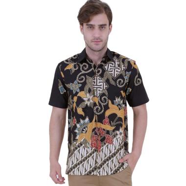 Rianty Santiago Hem Kemeja Batik Lengan Pendek Pria