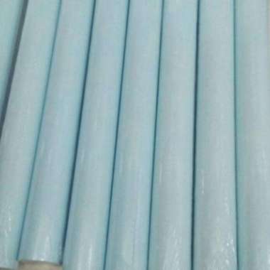 Wallpaper Dinding Motif Polos Biru Mbos Bunga