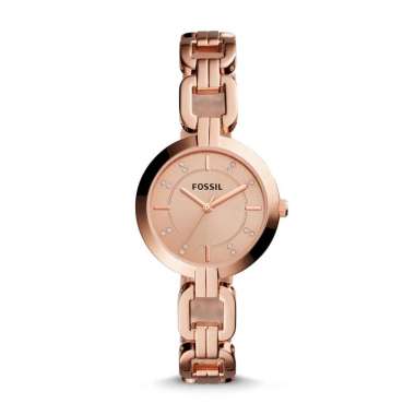 Fossil Kerrigan Rose Gold Stainless Steel Jam Wanita - BQ3206