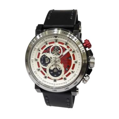 Alexandre Christie Kulit Jam Tangan Pria [6429MCL] Black/ Silver