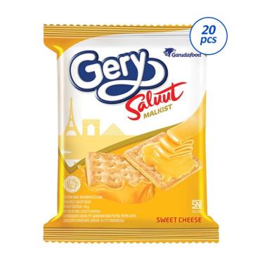 Promo Harga GERY Malkist Saluut Sweet Cheese per 20 pcs 18 gr - Blibli