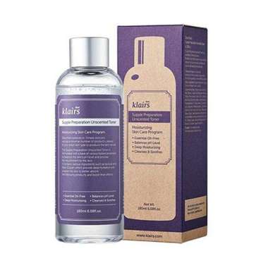 Klairs Supple Preparation Unscented Toner 180ml - Toner Dear Klairs - Toner Melembabkan Kulit Wajah 