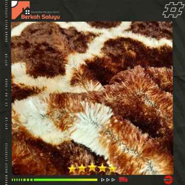 KAIN BULU RASFUR RAFSUR MOTIF UK 150X100CM COKLAT PUTIH