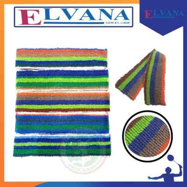 ELVANA TOWEL GRIP RAINBOW / GRIP HANDUK BADMINTON ORIGINAL