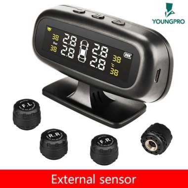 GARANSI 12 BULAN YOUNGPRO TPMS C270 DUAL PENGUKUR TEKANAN BAN MOBIL ORIGINAL 100 % Multicolor