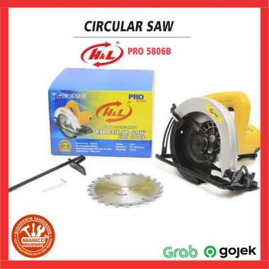 Mesin Gergaji Kayu Circular Saw H&L Pro 5806B