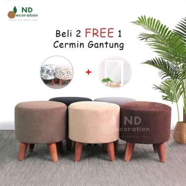 KURSI STOOL / STOOL KANVAS MOTIF DAUN / SOFA STOOL / STOOL BULAT / SOFA KECIL / Stool sofa / kursi s