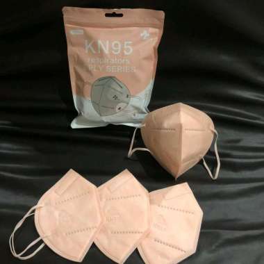 Masker DEWASA KN95 KEA Warna 5ply KN 95 Earloop-10pcs/pack nude orange
