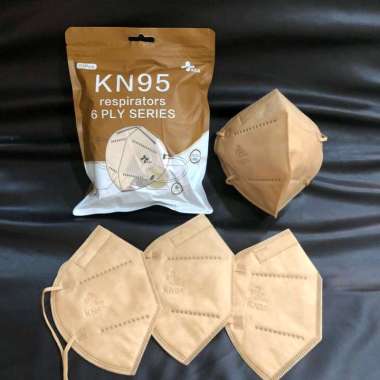 Masker DEWASA KN95 KEA Warna 5ply KN 95 Earloop-10pcs/pack apricot