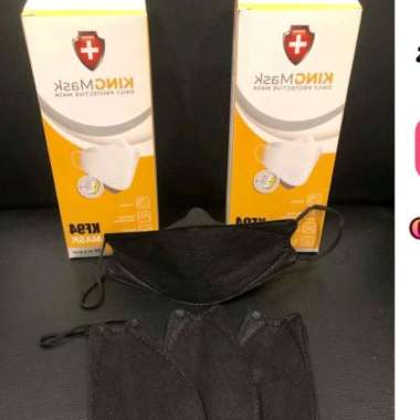 Masker DEWASA / KF94 KING MASK Warna 4Ply-20PCS/Box Hitam