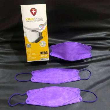 Masker DEWASA / KF94 KING MASK Warna 4Ply-20PCS/Box Ungu
