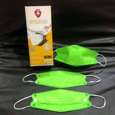 Masker DEWASA / KF94 KING MASK Warna 4Ply-20PCS/Box Hijau