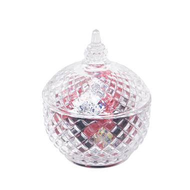 Rovega Premium Glass Candy Jar Diamond Series Toples Kaca Clear