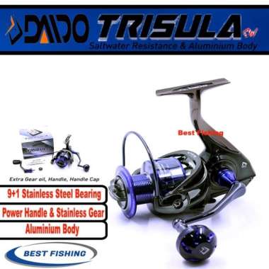 REEL PANCING DAIDO TRISULA SW UKURAN 1000 2000 3000 4000 6000 - 1000 Biru ORIGINAL 100 % Multicolor