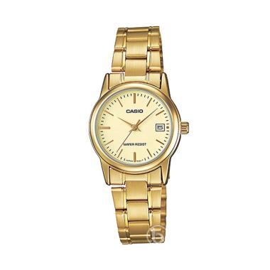 CASIO Enticer LTP V002 IP Gold Casual Jam Tangan Wanita Gold